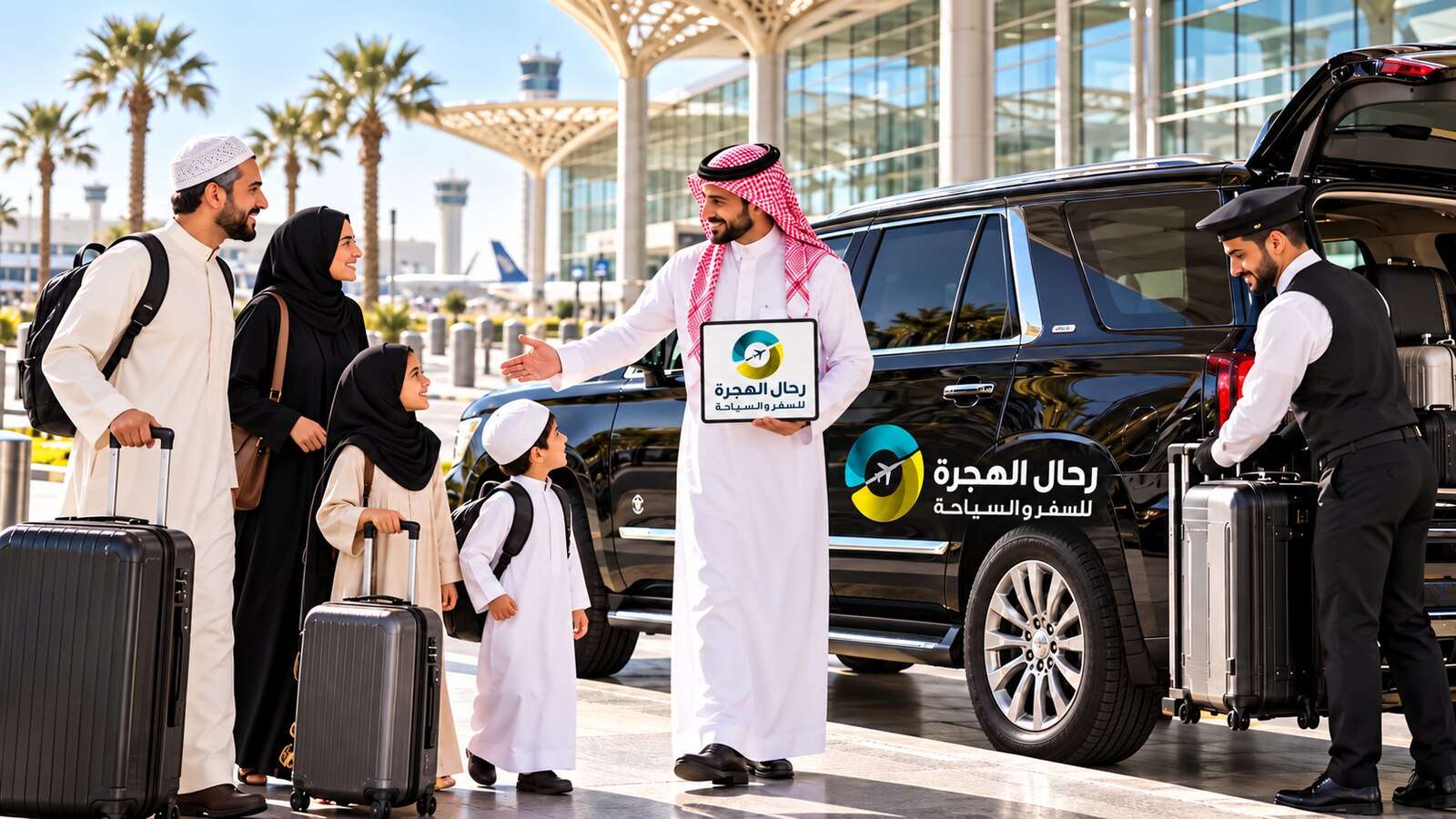 استقبال ضيوف رحال الهجرة ونقلهم من المطار