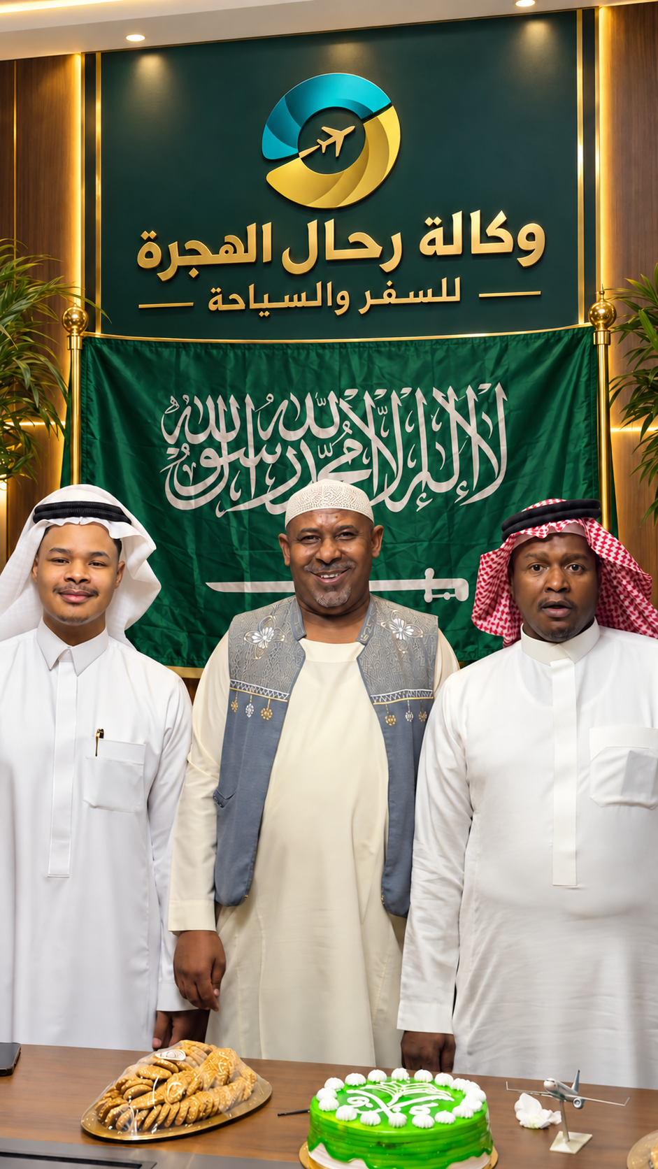 فريق وكالة رحال الهجرة في مقر الوكالة بالمدينة المنورة